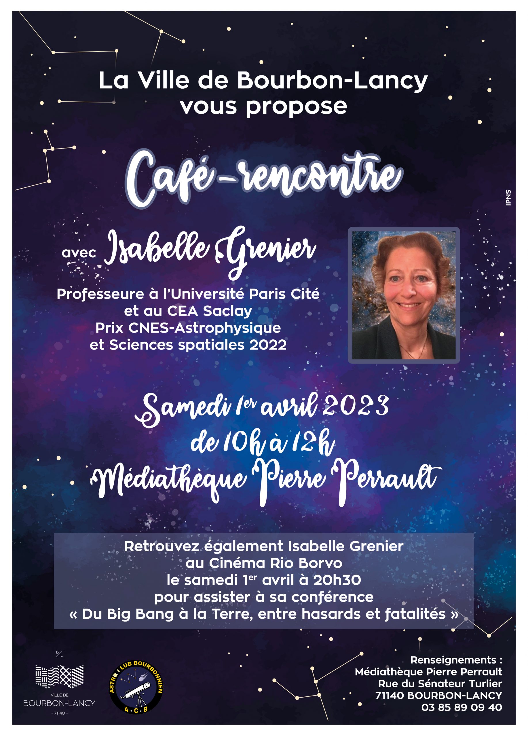 Venez à la rencontre d'Isabelle Grenier Ville de Bourbon Lancy