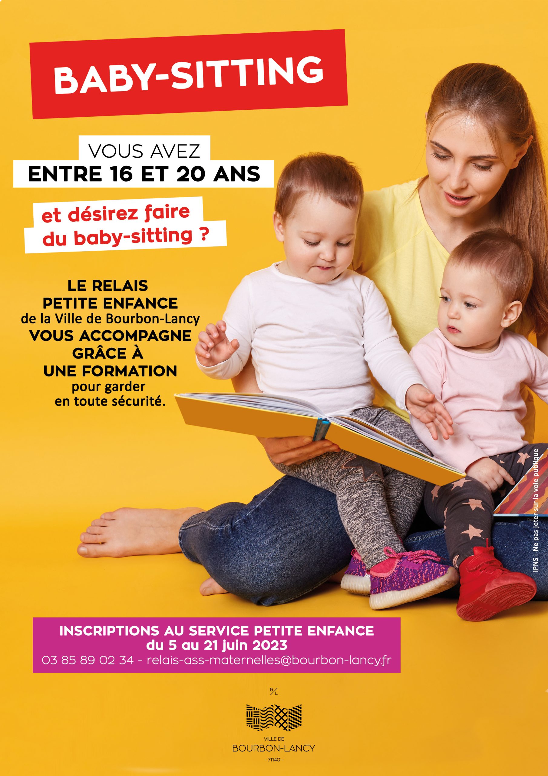 Jeunes entre 1620 ans formezvous pour du babysitting Ville de Bourbon Lancy Ville de
