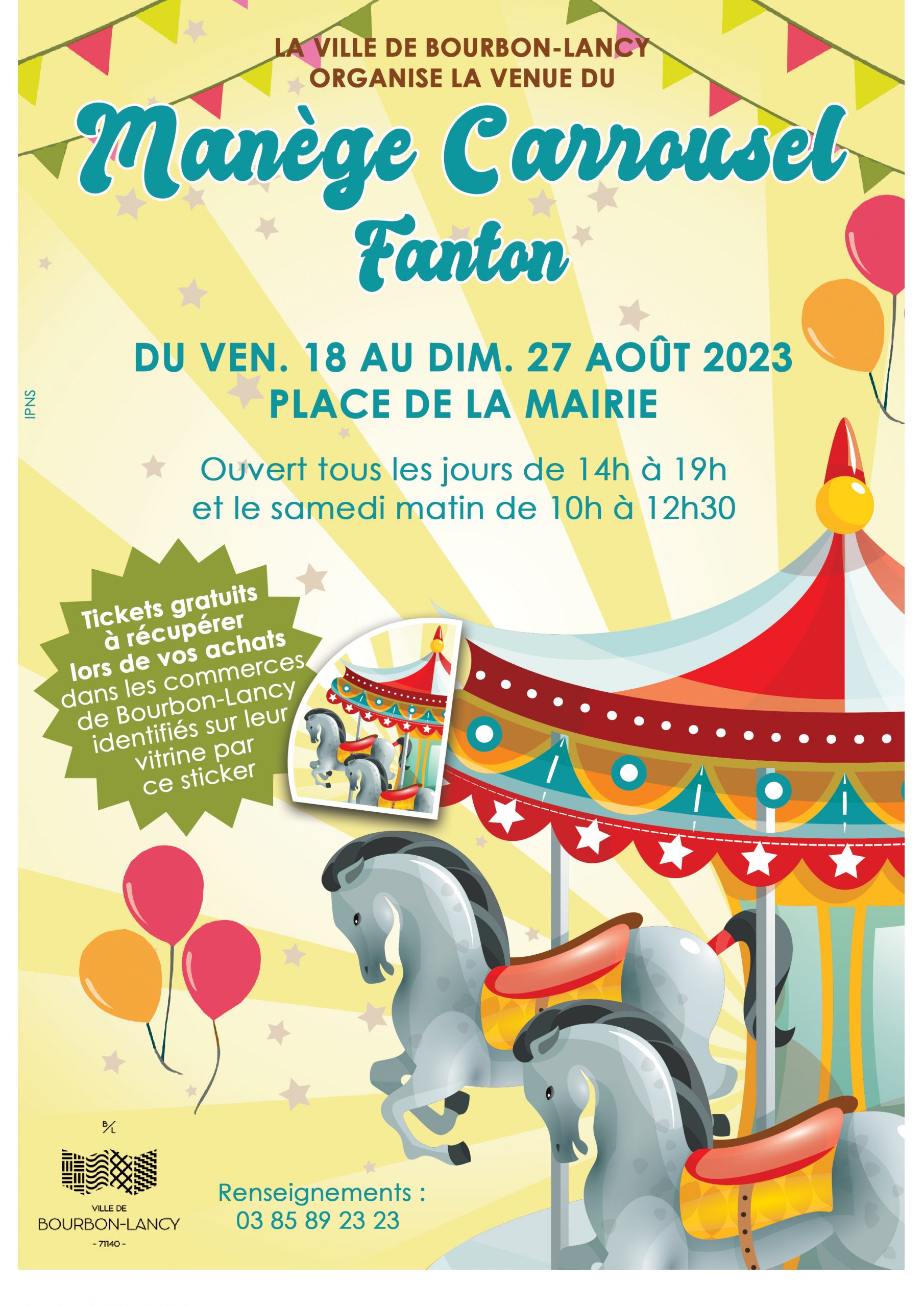 Carrousel en Centre-Ville - Ville de Bourbon Lancy : Ville de Bourbon Lancy